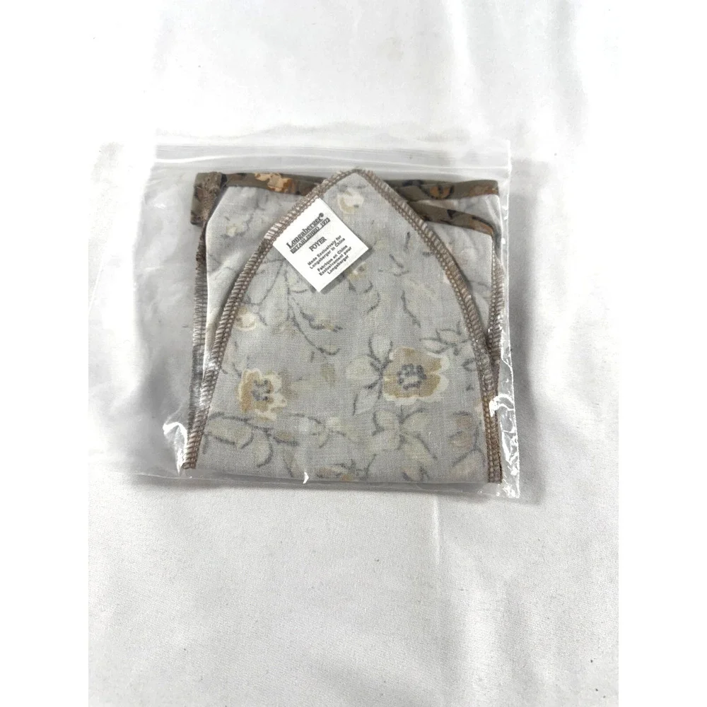 Longaberger Foyer‎ Basket Khaki Floral Fabric Liner 23359278 New